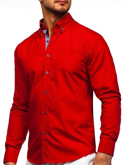 Crvena košulja muška dugih rukava Bolf 20719