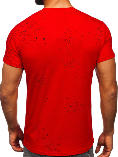 Crvena muška majica s printom Bolf 8T232
