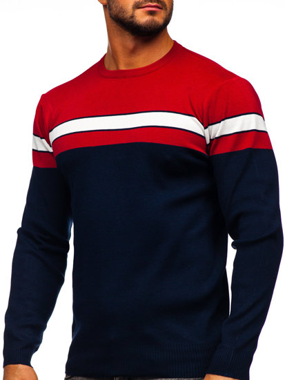 Crveno-tamnoplavi džemper muški Bolf H2107