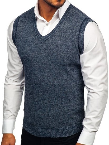 Džemper muški bez rukava tamnoplavi Bolf 8121