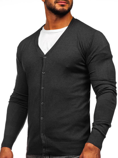 Grafitni džemper muški na zip Bolf YY06