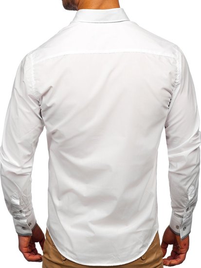 Košulja elegantna muška dugih rukava bijela Bolf 6873