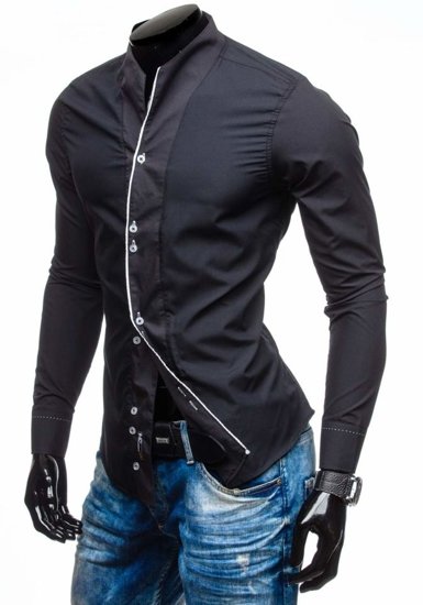 Košulja muška dugih rukava crna Bolf 5720-1