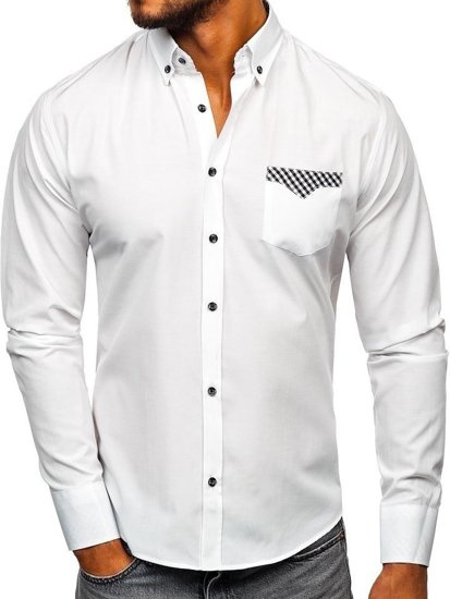 Košulja muška elegantna dugih rukava bijela Bolf 4711