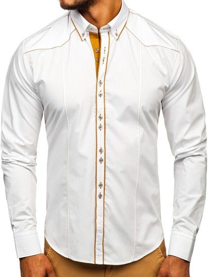 Košulja muška elegantna dugih rukava bijela Bolf 4777