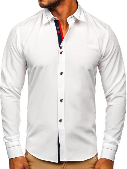 Košulja muška elegantna dugih rukava bijela Bolf 5826