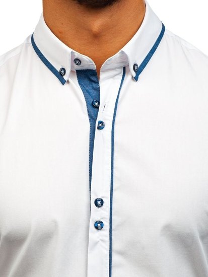 Košulja muška elegantna dugih rukava bijela Bolf 8823