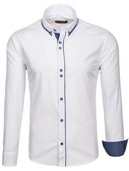 Košulja muška elegantna dugih rukava bijela Bolf 8823