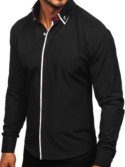 Košulja muška elegantna dugih rukava crna Bolf 2767-1
