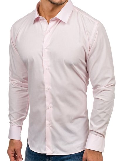 Košulja muška elegantna dugih rukava ružičasta Bolf TS100