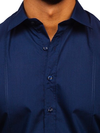 Košulja muška elegantna dugih rukava tamnoplava Bolf 4705G