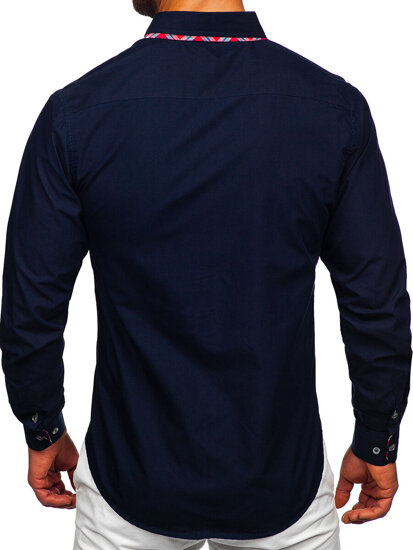 Košulja muška elegantna dugih rukava tamnoplave Bolf 4704