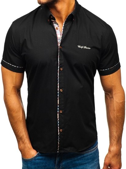 Košulja muška elegantna kratkih rukava crna Bolf 5509-1