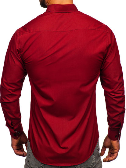 Košulja muška elegantna rugih rukava bordo Bolf 5796-1