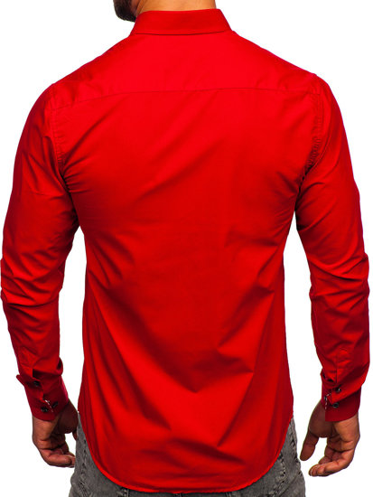 Košulja muška elegantna rugih rukava crvena Bolf 5796-1