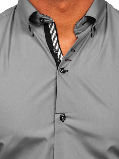 Košulja muška elegantna rugih rukava siva Bolf 5796-1