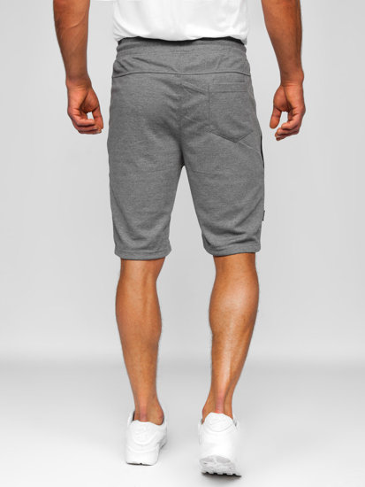 Kratke sportke hlače muške sive-bijele Bolf Q3878