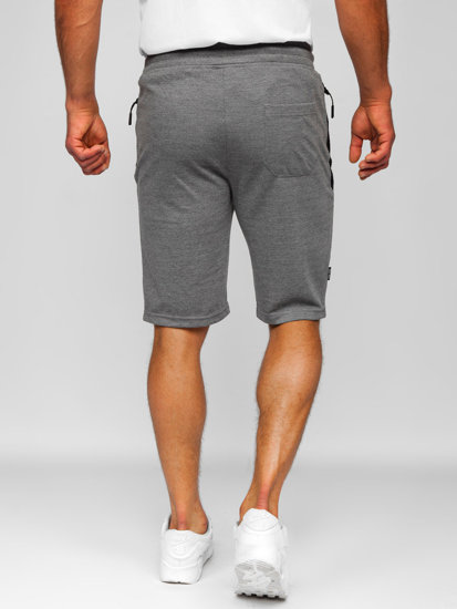 Kratke sportke hlače muške sive-crne Bolf Q3874