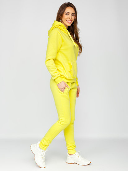Neon-žuta ženska komplet trenirka s kapuljačom Bolf 0002