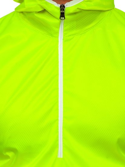 Neon-žute prijelazna jakna muška sportska anorak s kapuljačom BOLF 5061