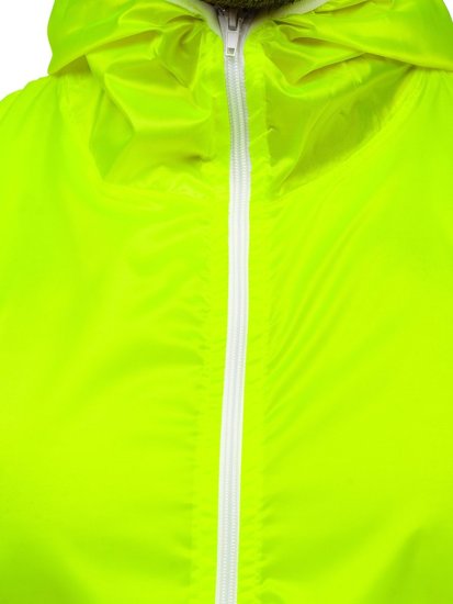Neon-žute prijelazna jakna muška vjetrovka s kapuljačom BOLF 5060