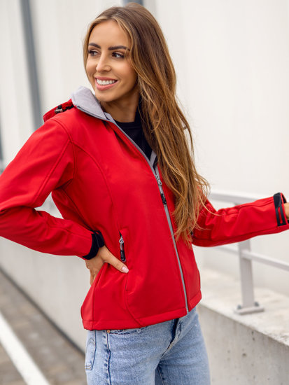 Prijelazna ženska jakna softshell crvena Bolf AB056