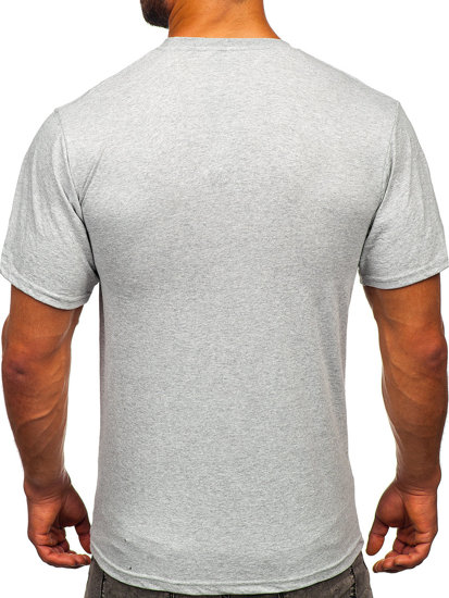 Siva pamučna muška majica s džepom Bolf 14507