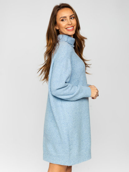 Svijetloplavo dugi ženski pulover dolčevita oversize Bolf J51882