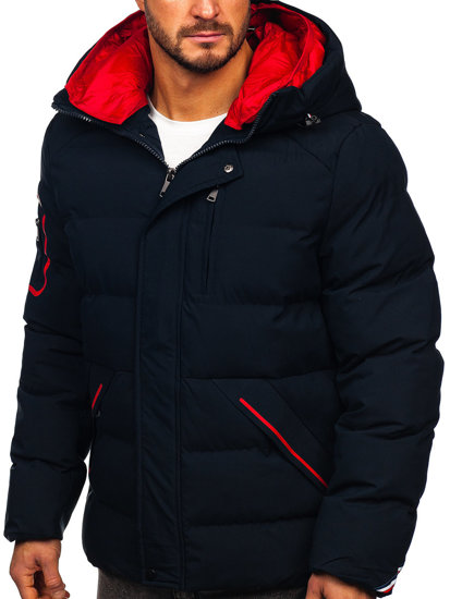 Tamnoplava prošivena muška jakna zimska Bolf 79M1503