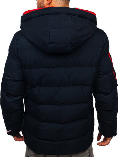 Tamnoplava prošivena muška jakna zimska Bolf 79M1503
