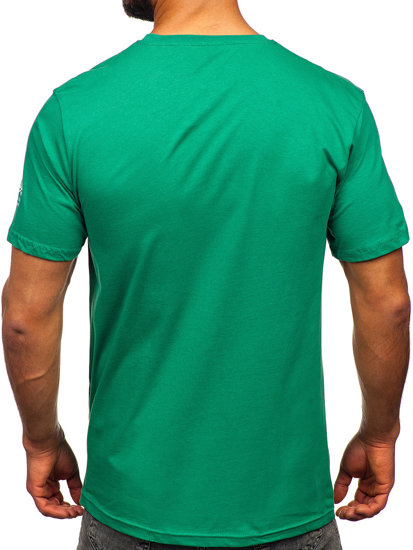 Zelena pamučna muška majica s printom Bolf 14784