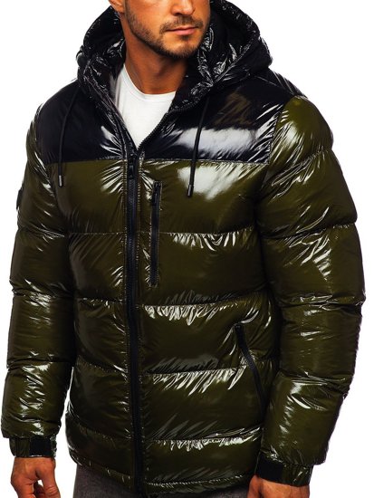 Zelena prošivena jakna muška zimska Bolf 6462