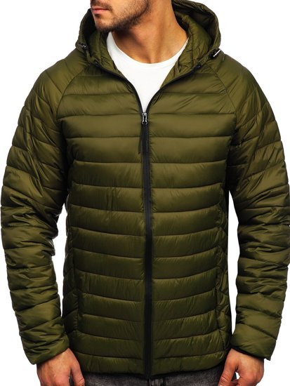 Zielona prošivena prijelazna jakna muška Bolf 13021