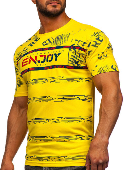 Žuta pamučna majica muška Bolf 14471