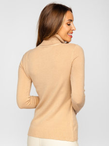 Bež ženski pulover dolčevita Bolf J52386-2