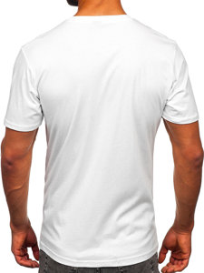 Bijela majica muška s printom Bolf 14498