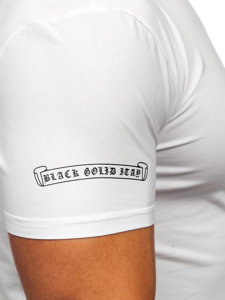 Bijela muška majica s printom i džepom Bolf MT3044
