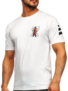 Bjela majica muška s printom Bolf 14404