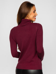 Bordo pulover ženski dolčevita Bolf J52000