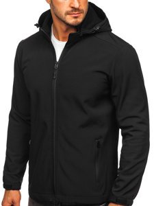 Crna jakna muška prijelazna softshell Bolf HH017