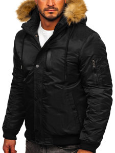 Crna jakna muška zimska Bolf 2129