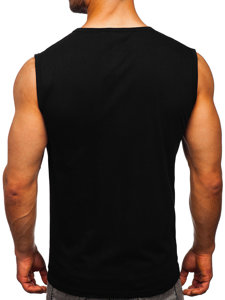 Crna majica tank top s printom Bolf 14810