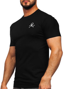 Crna muška majica s printom Bolf MT3049