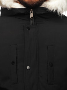 Crna muška zimska parka jakna Bolf JP5832