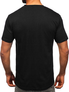 Crna pamučna majica muška s printom Bolf 14759
