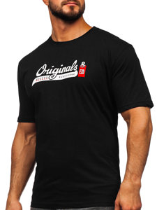 Crna pamučna muška majica s printom Bolf 14780