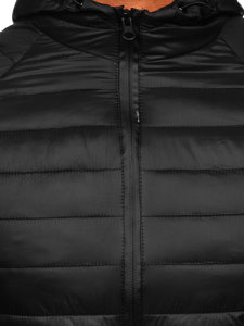 Crna prošivena jakna muška prijelazna sportska Bolf HM112