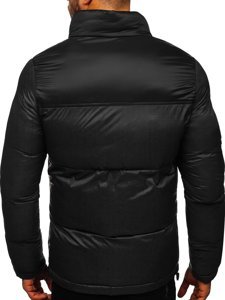 Crna prošivena jakna muška zimska Bolf 1186