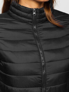 Crna prošivena jakna prijelazna ženska Bolf 1141