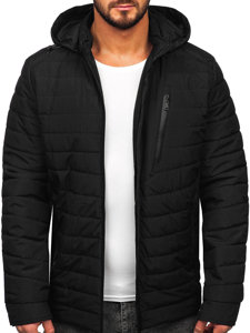 Crna prošivena muška prijelazna jakna Bolf 22M305
